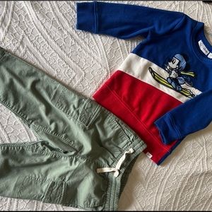 SOLD SOLD SOLD Gap Disney Mickey Mouse sweater AND Gap pants.